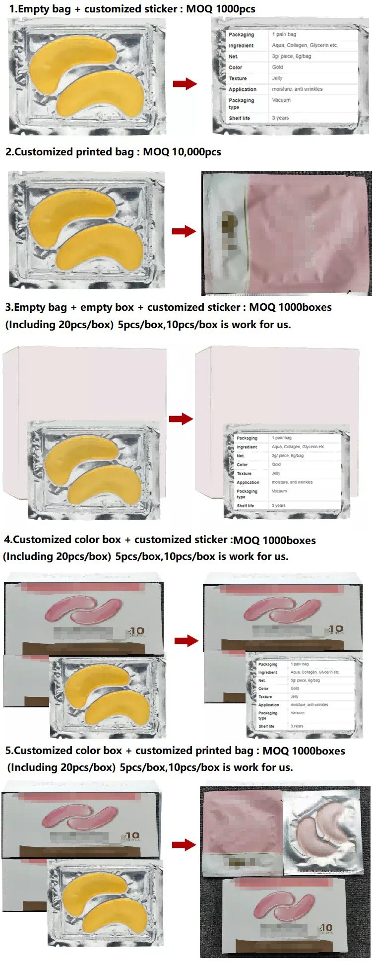 eye mask customized size eye mask customized size