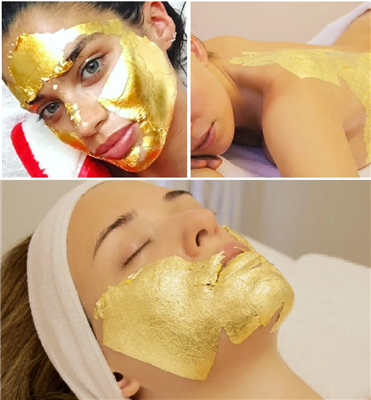 Zlatý list papíru, je to dobré produkty pro péči o pleť, projekt luxusní deko...